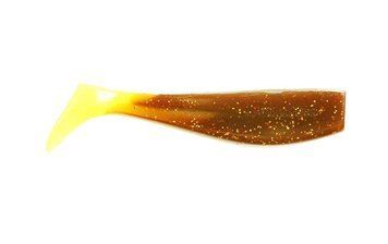 Силіконовий віброхвіст FOX 10см Swimmer #058 (brown yellow) (1шт) 260092 фото
