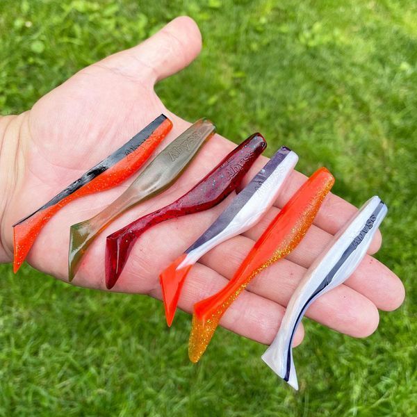 Silicone vibrating tail FOX 9cm Abyss #021 (swamp red belly) (1 piece) 259983 фото