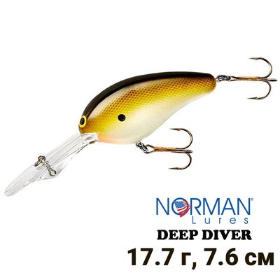 Wobbler Norman Lures Deep Diver 76mm 17.7g DD22-47 Tennessee Shad 9423 фото