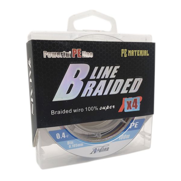 Cord Aidiao Line Braided PEx4 100m #0.4 0.105mm 5.2kg multi-colored 7866 фото