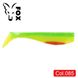 Силиконовый виброхвост FOX 14см Swimmer #085 (chartreuse lime red) (1шт) 9858 фото 1