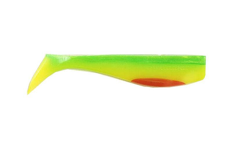 Silicone vibrating tail FOX 14cm Swimmer #085 (chartreuse lime red) (1 piece) 9858 фото