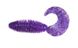 Silicone twister for microjig FOX 5.5cm Fluffy #091 (electric violet) (edible, 8 pcs) 5774 фото 2