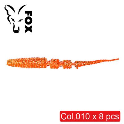 Silicone slug for micro jig FOX 5.5cm Leech (JAVASTICK) #010 (orange gold) (edible, 8 pcs) 8857 фото