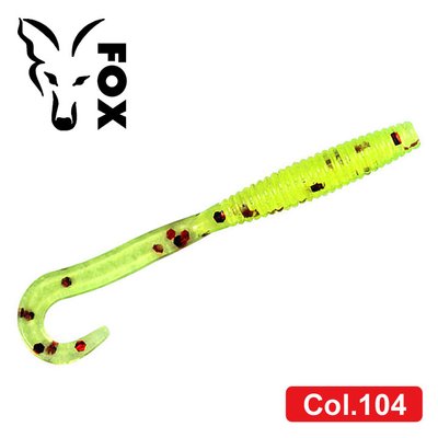 Silicone twister for microjig FOX 5cm Nimble #104 (electric chartreuse) (edible, 20pcs) 5490 фото