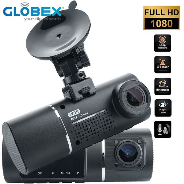 Rejestrator samochodowy GLOBEX GE-217 Rejestrator samochodowy z podwójną kamerą 269056 фото