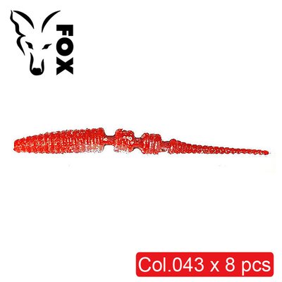 Silicone slug for microjig FOX 5.5cm Leech (JAVASTICK) #043 (red perlamutr) (edible, 8 pcs) 8858 фото