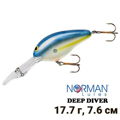 Воблер Norman Lures Deep Diver 76мм 17,7гр GDD22-269 Sexy Shad 9428 фото