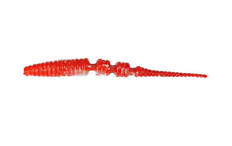 Silicone slug for microjig FOX 5.5cm Leech (JAVASTICK) #043 (red perlamutr) (edible, 8 pcs) 8858 фото