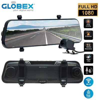 Car DVR GLOBEX GE-801WR (WiFi+Rear cam) Автомобильный Видеорегистратор 269054 фото