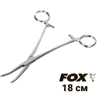 Fishing clamp FOX 18 cm curved (stainless steel) 9600 фото