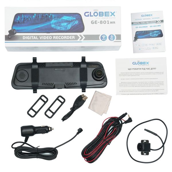 Car DVR GLOBEX GE-801WR (WiFi+Rear cam) Автомобільний відеореєстратор 269054 фото