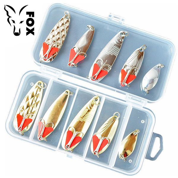 Set of oscillating spoons FOX Trout Spoon Kit (10 pieces of bait + box) 267147 фото