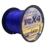 Cord Aidiao PEx4 300m #0.4 0.10mm 5.2kg blue 7843 фото