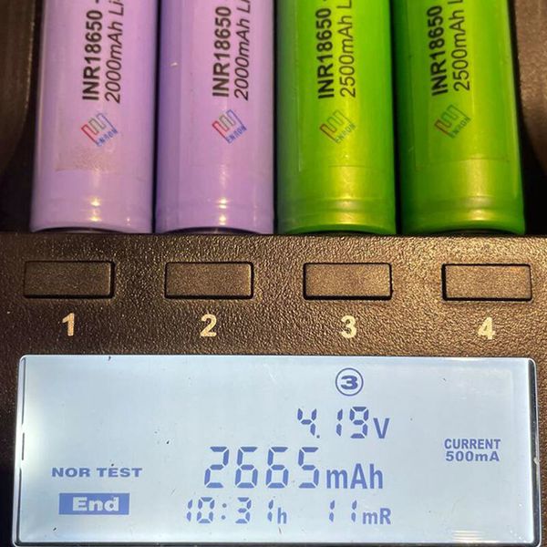 Batterie INR 18650 Enrone 25R 2500mAh Li-Ion, 10C (25A), industriel à courant élevé Enrone-25R-1MA4 фото