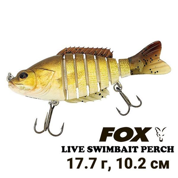 Composite wobbler FOX Live Swimbait Perch LSP10-458 5230 фото