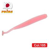 Silicone vibrating tail Reins Aji Adder Shad 3" #105 Glow Bubblegum (edible, 8 pcs) 6114 фото