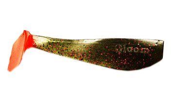 Silicone vibrating tail FOX 10cm Gloom #004 (green pumpkin red) (1 piece) 260284 фото