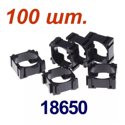 Soporte de plástico para pilas 18650 - 100 uds. Holder-18650-100 фото