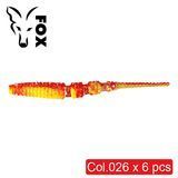 Silicone slug FOX 7cm Leech (JAVASTICK) #026 (red yellow) (edible, 6 pcs) 8846 фото
