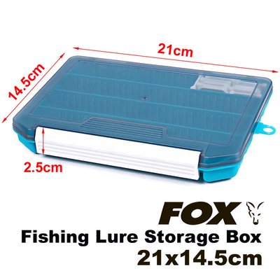 Коробка FOX Fishing Lure Storage Box, 21*14.5*2.5cm, 158g, Blue FXFSHNGLRSTRGBX-21X14.5X2.5-Blue фото