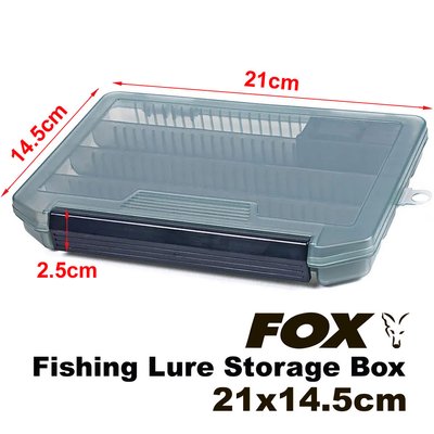 Коробка FOX Fishing Lure Storage Box, 21*14.5*2.5cm, 158g, Grey FXFSHNGLRSTRGBX-21X14.5X2.5-Grey фото