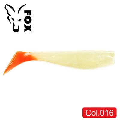 Silicone vibrating tail FOX 14cm Swimmer #016 (white red perlamutr) (1 piece) 9870 фото