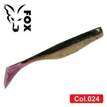 Силіконовий віброхвіст FOX 9см Abyss #024 (green lilac perlamutr) (1шт) 267592 фото