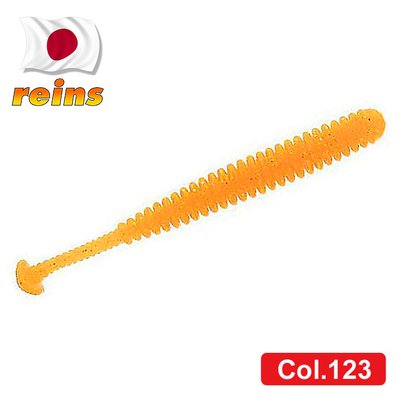 Силіконовий віброхвіст Reins Aji Adder Shad 3" #123 Glow Freezin Mikan (їстівний, 8шт) 6026 фото