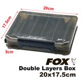 FOX Double Layers Box, 20*17.5*5cm, 256g, Gris Oscuro FXDBLLYRSBX-20X17.5X5-DarkGrey фото