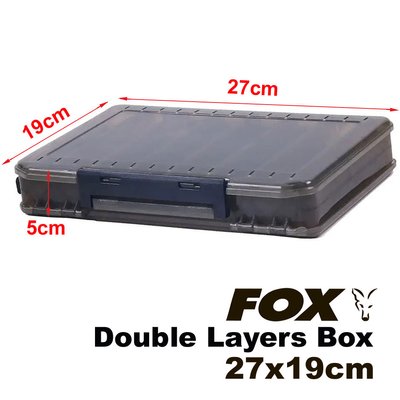 FOX Double Layers Box, 27*19*5cm, 380g, Dunkelgrau FXDBLLYRSBX-27X19X5-DarkGrey фото