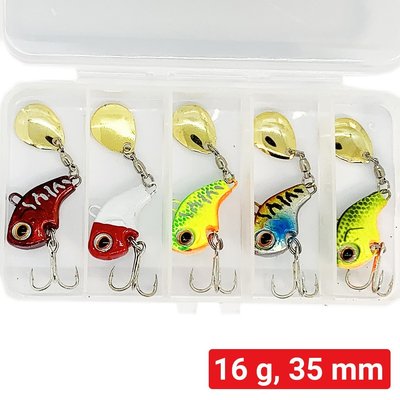 Set of tail spinners FOX Jig Tail Spinner Kit 16g (5 pieces of bait + box) 214788 фото