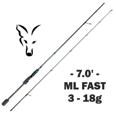 Spinning rod FOX Long Rage ML 7' FAST 2.13m 3-18g FXLRML7 фото