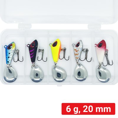 Set of tail spinners FOX BigEye Tail Spinner Kit 6g (5 pieces of bait + box) 267140 фото