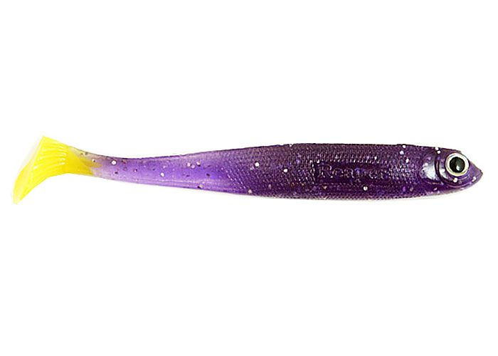 Силиконовый виброхвост FOX 10см Reaper #057 (purple yellow) (1шт) 7457 фото