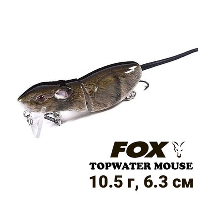 Wobbler FOX Topwater Mouse 6.3cm 10.5g gris 10085 фото