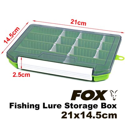 FOX Fishing Lure Storage Box, 21*14.5*2.5cm, 158g, Zielone FXFSHNGLRSTRGBX-21X14.5X2.5-Green фото