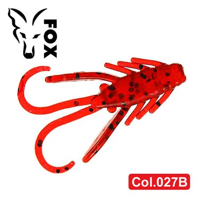Силіконовий рак для мікроджигу FOX 4см Scorpaena #027B (red bloodworm) (їстівний, 15шт) 5505 фото