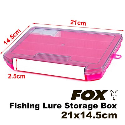 FOX Fishing Lure Storage Box, 21*14.5*2.5cm, 158g, Rosa FXFSHNGLRSTRGBX-21X14.5X2.5-Pink фото